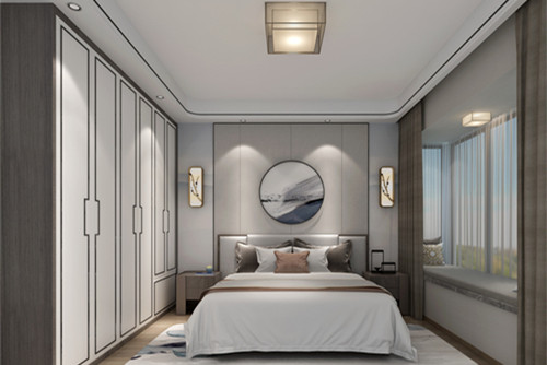 惠州市融创海湾半岛新中式风格四居室装修案例