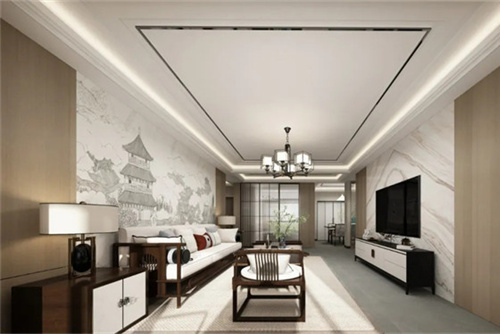 桂林市藏珑沃府新中式风格三居室装修案例